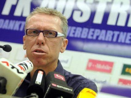 Austria Coach Peter Stöger nimmt die Favoritenrolle der Austria gerne an