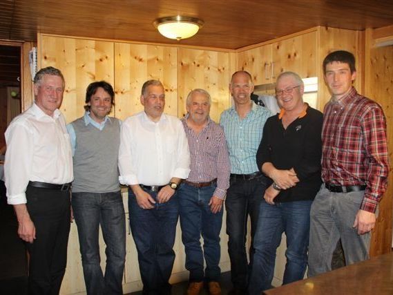 v.li: LR Erich Schwärzler, Bgm. Thomas Zudrell, Rainer Schuchter, Herbert Marent, Karl Schuchter, Max Riffler und Rupert Pfefferkorn v.li: LR Erich Schwärzler, Bgm. Thomas Zudrell, Rainer Schuchter, Herbert Marent, Karl Schuchter, Max Riffler und Rupert Pfefferkorn