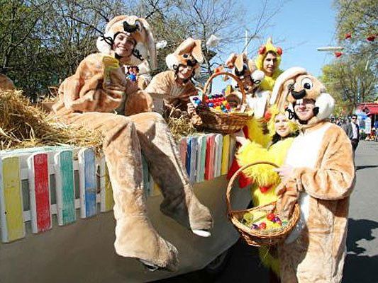 Zu Ostern sind im Prater die Hasen los - sehr zur Freude der Kinder Zu Ostern sind im Prater die Hasen los - sehr zur Freude der Kinder