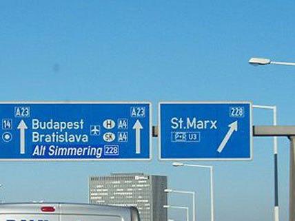 Die A23 ist die meistbefahrene Autobahn Österreichs.