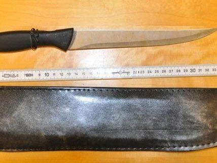 Dieses Messer wurde nach der Tat in Wien-Leopoldstadt sichergestellt. Dieses Messer wurde nach der Tat in Wien-Leopoldstadt sichergestellt.