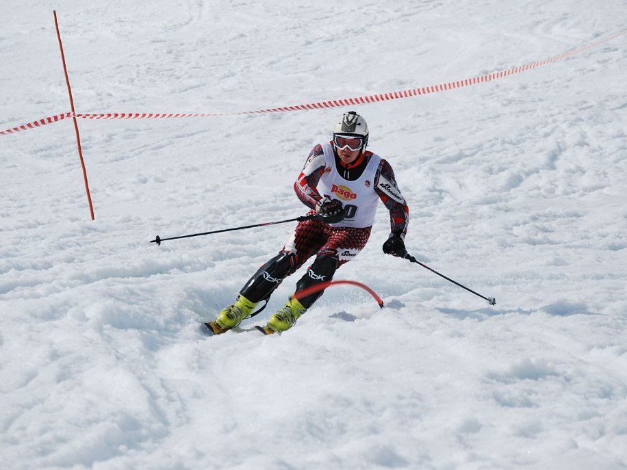 Mathias Brandl auf dem Weg zu Slalom Silber Mathias Brandl auf dem Weg zu Slalom Silber
