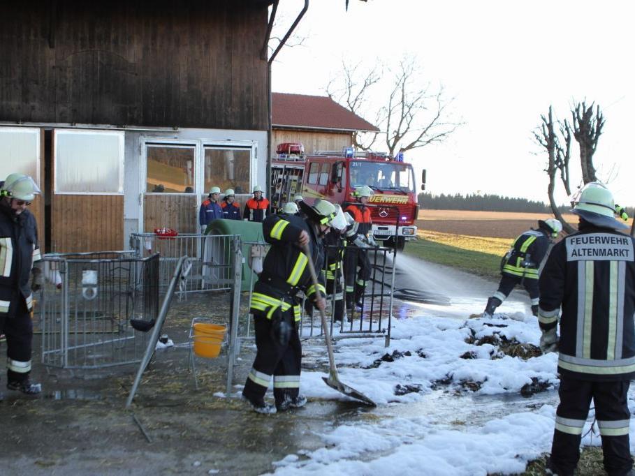 Die Feuerwehr Altenmarkt konnte den Brand rasch löschen.