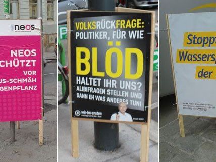 Auch kleine Parteien wollen die Wiener Volksbefragung für sich nutzen. Auch kleine Parteien wollen die Wiener Volksbefragung für sich nutzen.