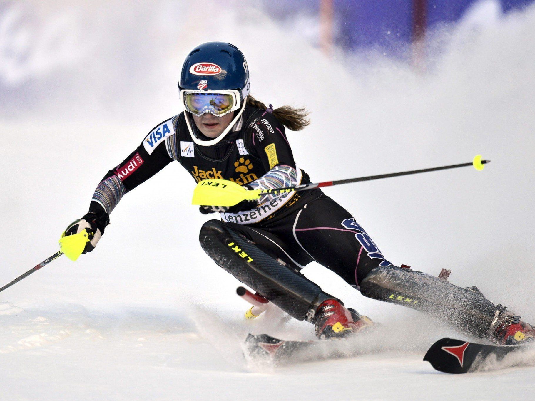 Slalom-Showdown der Damen: Shiffrin schnappt Maze die Kugel weg. Slalom-Showdown der Damen: Shiffrin schnappt Maze die Kugel weg.