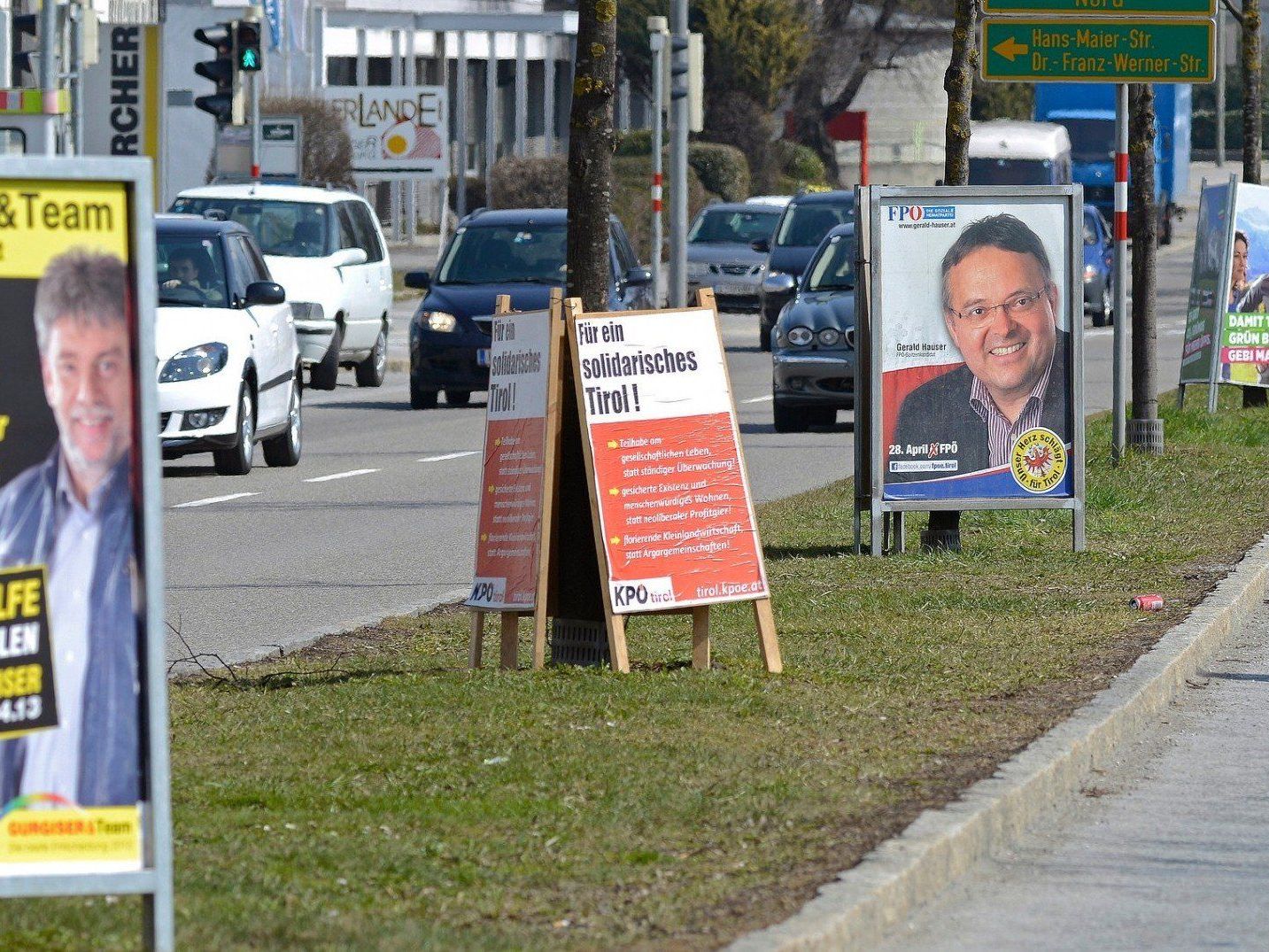 Der Wahlkampf für die Landtagswahl in Tirol hat begonnen. Der Wahlkampf für die Landtagswahl in Tirol hat begonnen.