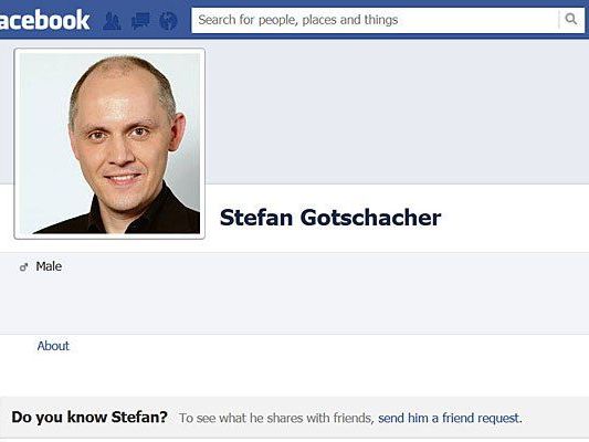 Das Facebook-Profil von Stefan Gotschacher lässt für Fremde nichts ersehen - seine Freunde konnten aber die umstrittenen Postings lesen Das Facebook-Profil von Stefan Gotschacher lässt für Fremde nichts ersehen - seine Freunde konnten aber die umstrittenen Postings lesen