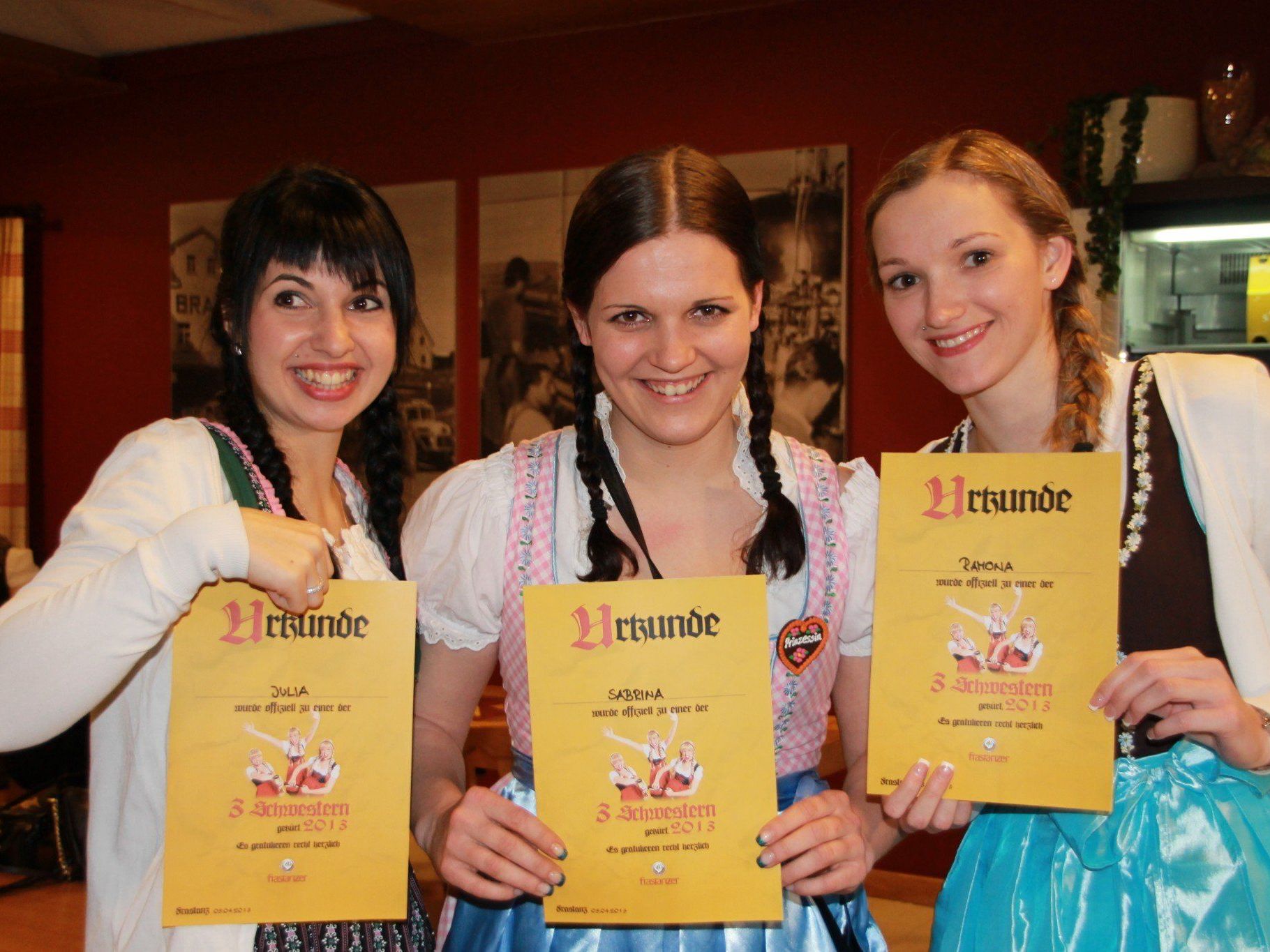 Die frischgekürten "3 Schwestern 2013" Die frischgekürten "3 Schwestern 2013"
