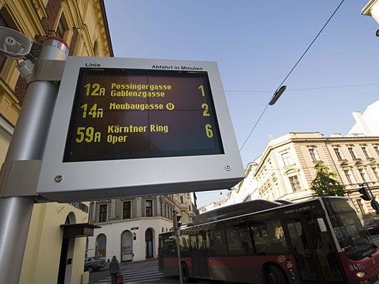 Die Informationsanzeigen der Wiener Linien Die Informationsanzeigen der Wiener Linien
