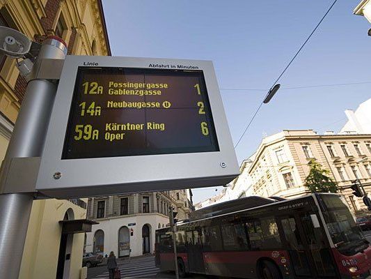 Die Informationsanzeigen der Wiener Linien