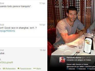 Dieses Bild sorgte im "Bullenlager" für Aufregung: Webber mit Alonso Dieses Bild sorgte im "Bullenlager" für Aufregung: Webber mit Alonso