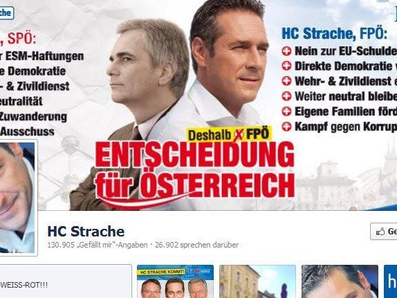 Wer auf Straches Facebook-Seite posten will, sollte sich überlegen was er schreibt.