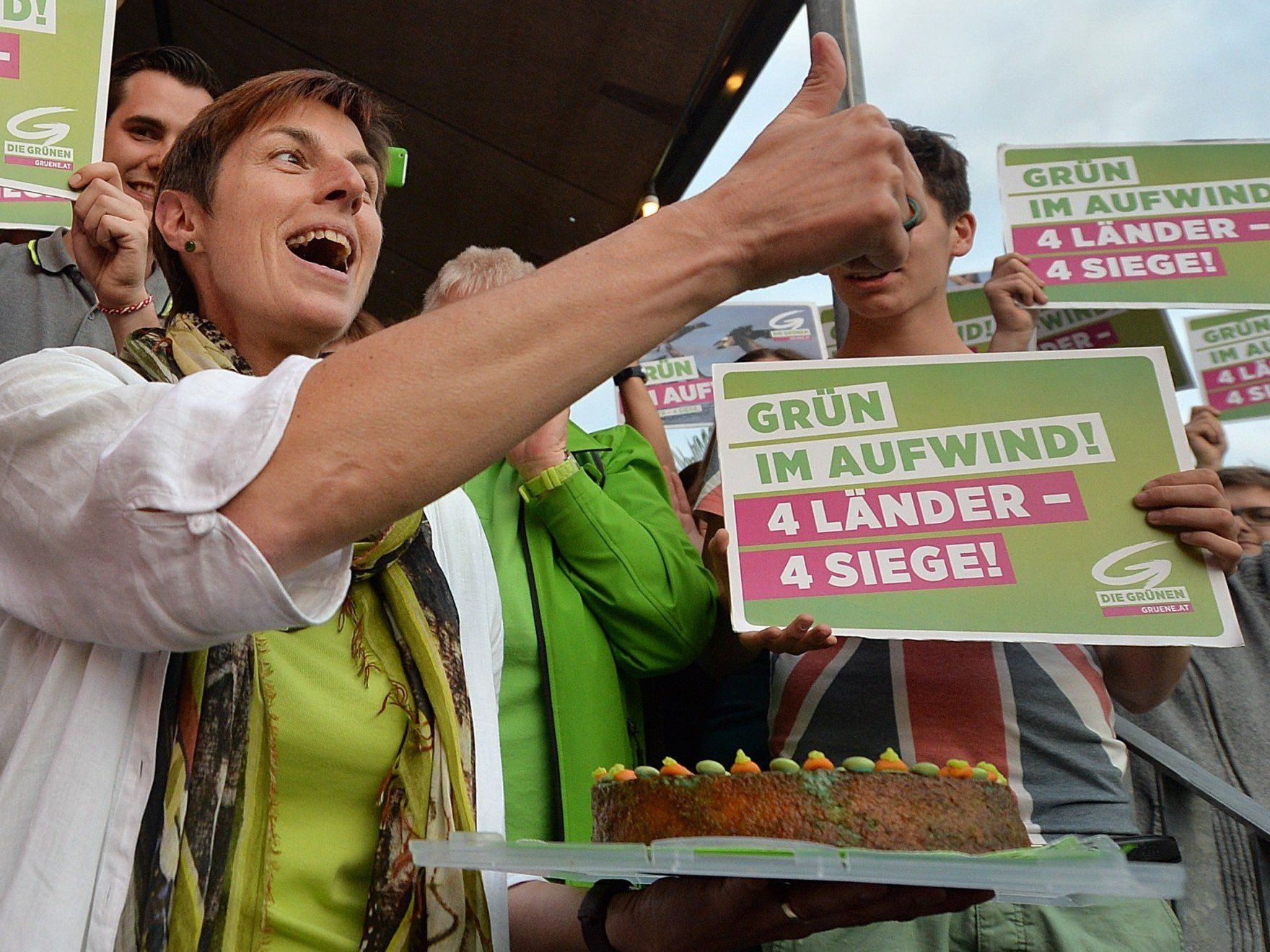 Grüne nach Rekord-Zugewinnen in Jubellaune Grüne nach Rekord-Zugewinnen in Jubellaune