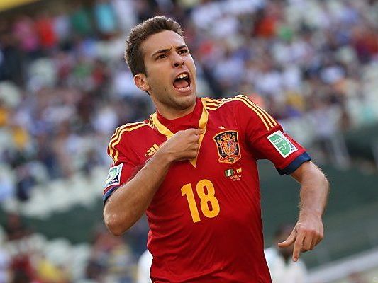 Jordi Alba war mit zwei Treffern Mann des Spiels Jordi Alba war mit zwei Treffern Mann des Spiels