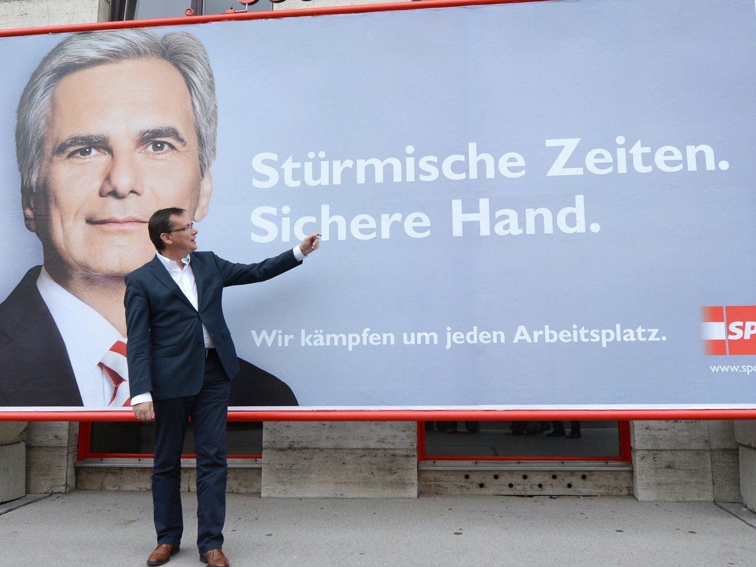 Die SPÖ präsentierte ihre Plakatkampagne für die Nationalratswahl 2013.