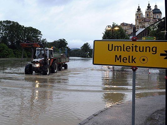Hochwasser: So sieht es derzeit in Melk aus Hochwasser: So sieht es derzeit in Melk aus
