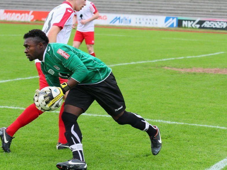 Dornbirn-Goalie Joshua Ndybisi wechselt zum Landesligaklub Schwarzach. Dornbirn-Goalie Joshua Ndybisi wechselt zum Landesligaklub Schwarzach.