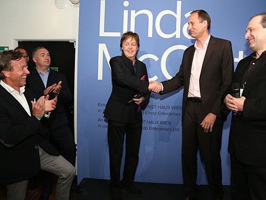 Paul McCartney bei der Eröffnung der Ausstellung in Wien Paul McCartney bei der Eröffnung der Ausstellung in Wien
