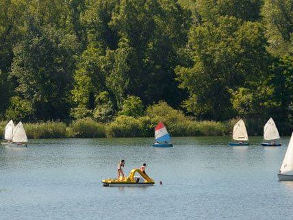 An der Alten Donau lässt sich die erste Hitzewelle des Jahres gut aushalten.