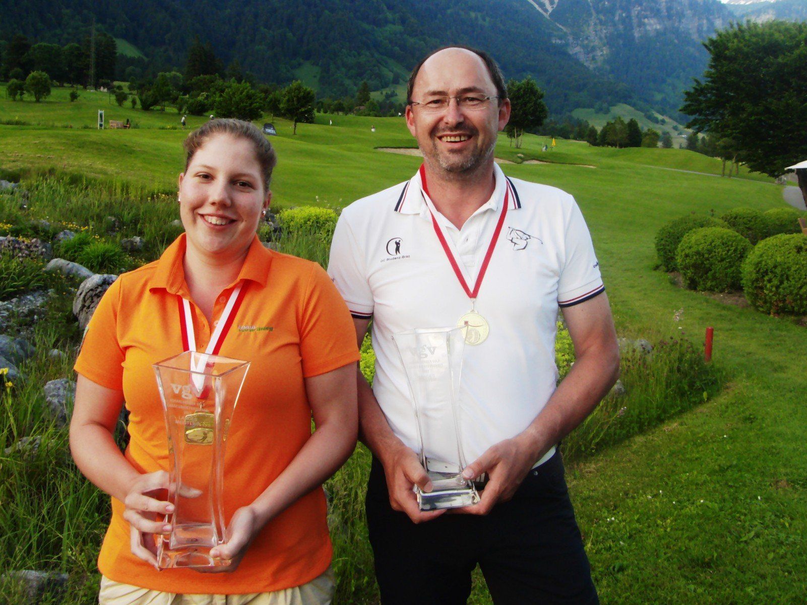 Die neuen Landesmeister im Golf: Schittl und Unterweger wurden der Favoritenrolle gerecht. Die neuen Landesmeister im Golf: Schittl und Unterweger wurden der Favoritenrolle gerecht.