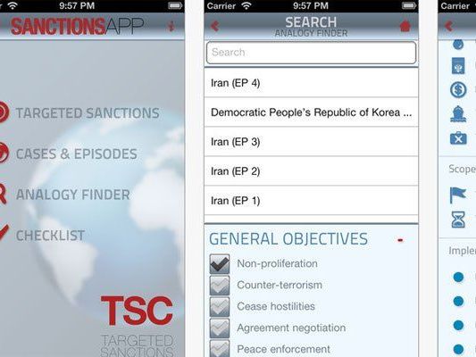 Schweiz stellte in New York "SanctionsApp" vor. Schweiz stellte in New York "SanctionsApp" vor.