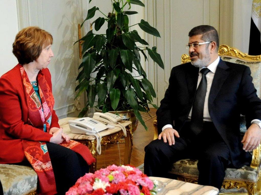 Am Dienstag traf sich Mohammed Mursi mit Catherine Ashton.