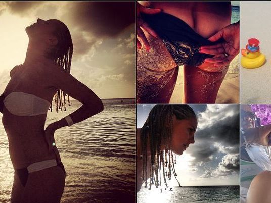Auf Instagram postete Heidi Klum diese Urlaubsfoto-Collage. Auf Instagram postete Heidi Klum diese Urlaubsfoto-Collage.