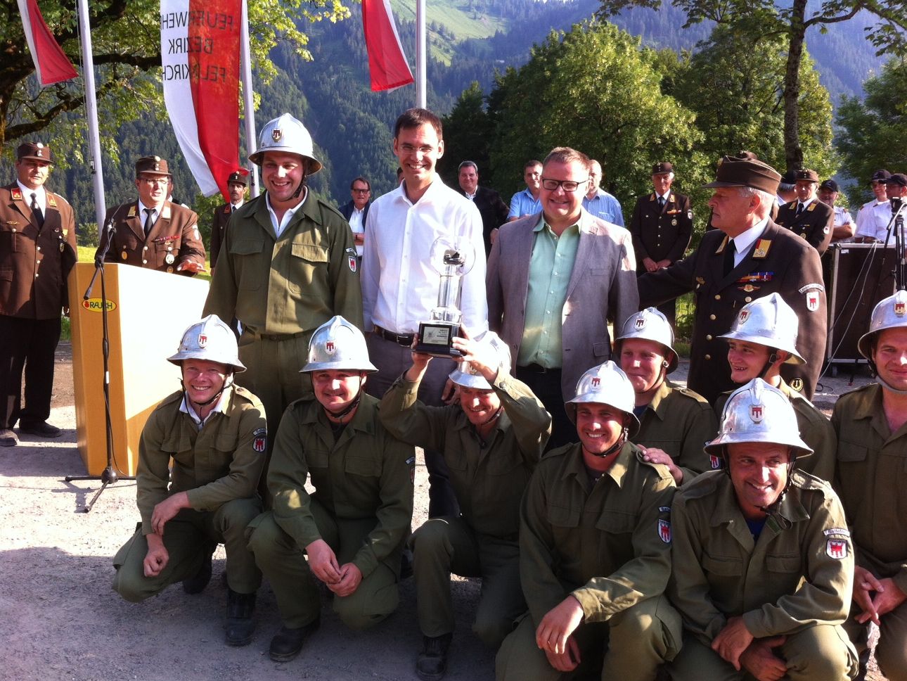 Die Feuerwehr aus Satteins setzte sich beim 30. Nassleistungsbewerb der Bezirke Dornbirn und Feldkirch durch. Die Feuerwehr aus Satteins setzte sich beim 30. Nassleistungsbewerb der Bezirke Dornbirn und Feldkirch durch.