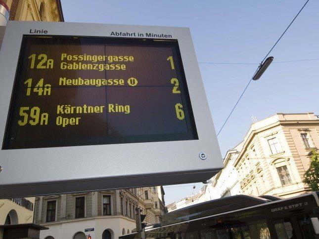 Die elektronischen Informationsanzeigen der Wiener Linien werden ausgebaut.