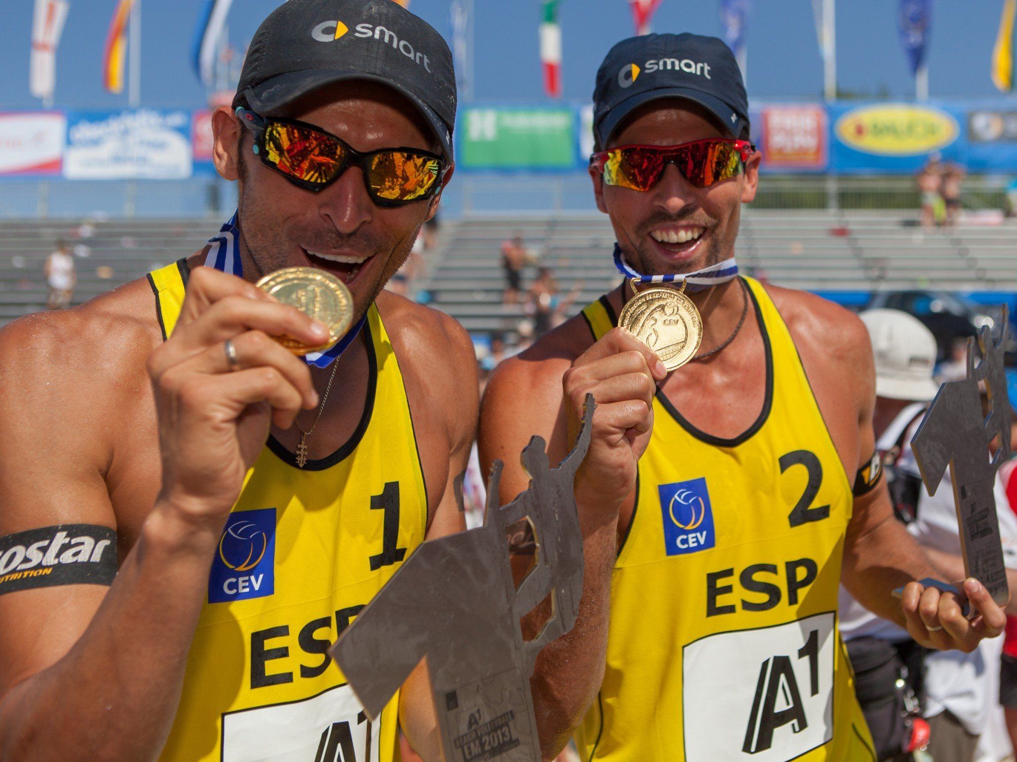 Beach-Volleyball: Spanier Herrera nach Knieverletzung zum 2. EM-Titel Beach-Volleyball: Spanier Herrera nach Knieverletzung zum 2. EM-Titel
