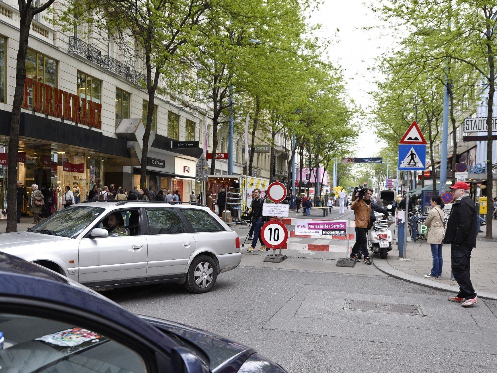 Mariahilfer Straße Neu: Kfz-Parken nur noch bis Mittwochabend möglich Mariahilfer Straße Neu: Kfz-Parken nur noch bis Mittwochabend möglich