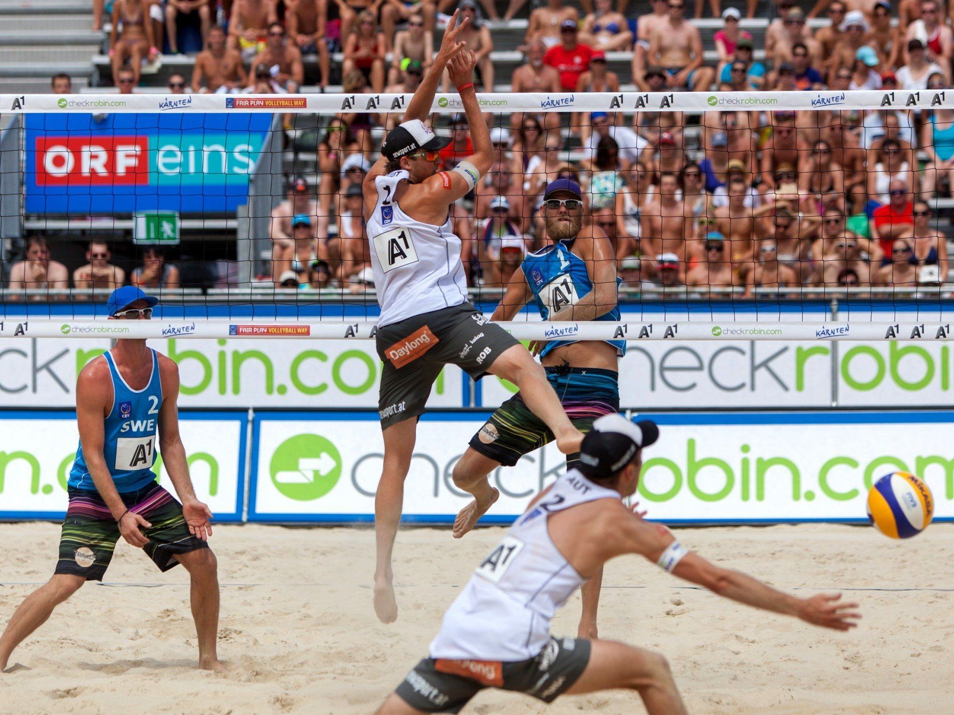 Beach-Volleyball: Huber/Seidl mit 1. Sieg - Jirak/Plesiutschnig out Beach-Volleyball: Huber/Seidl mit 1. Sieg - Jirak/Plesiutschnig out