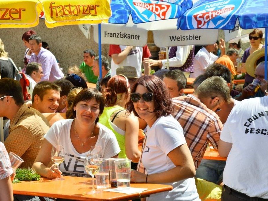 Feststimmung auf der Alpe Gamp.