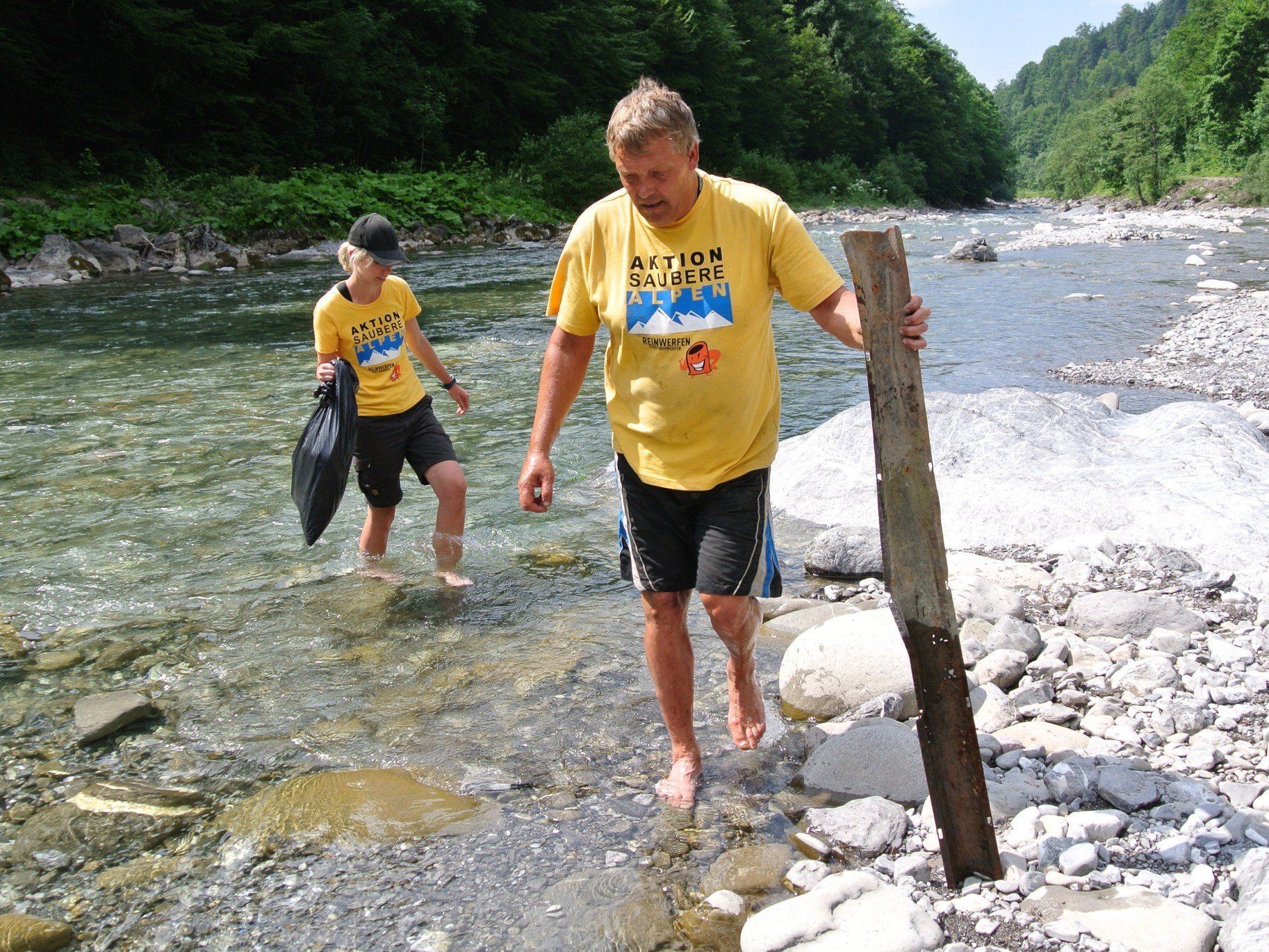 Laufende Aktion „Saubere Alpen – Saubere Gewässer“.