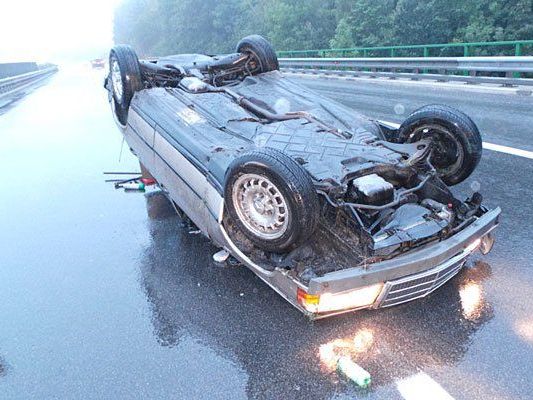 Der Unfallwagen auf der A2