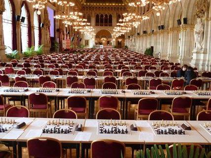 Über 700 Schachspieler nehmen an der Wiener Schachmeisterschaft im Rathaus teil.