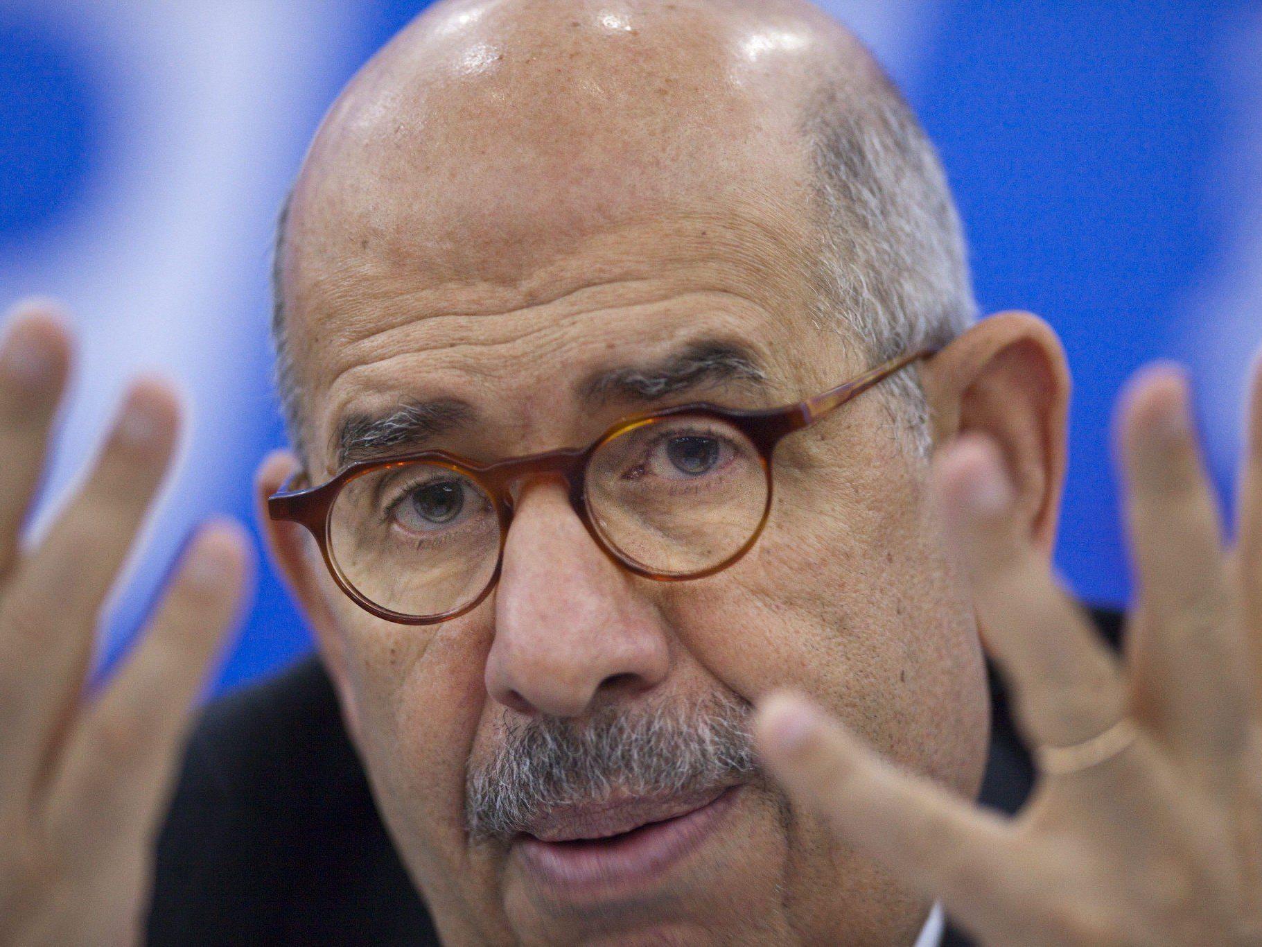 Ägyptens Ex-Vizepräsident ElBaradei soll am Sonntag nach Wien unterwegs gewesen sein,