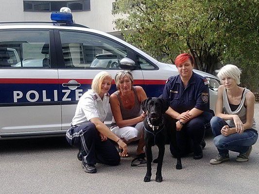 Labrador "Walter" mit seinen Retterinnen Labrador "Walter" mit seinen Retterinnen