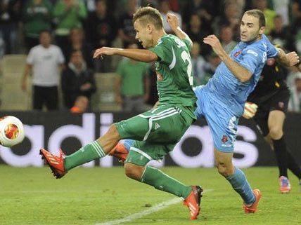 Louis Schaub bringt Rapid mit seinem Tor gegen Dila Gori auf Europa League Kurs Louis Schaub bringt Rapid mit seinem Tor gegen Dila Gori auf Europa League Kurs