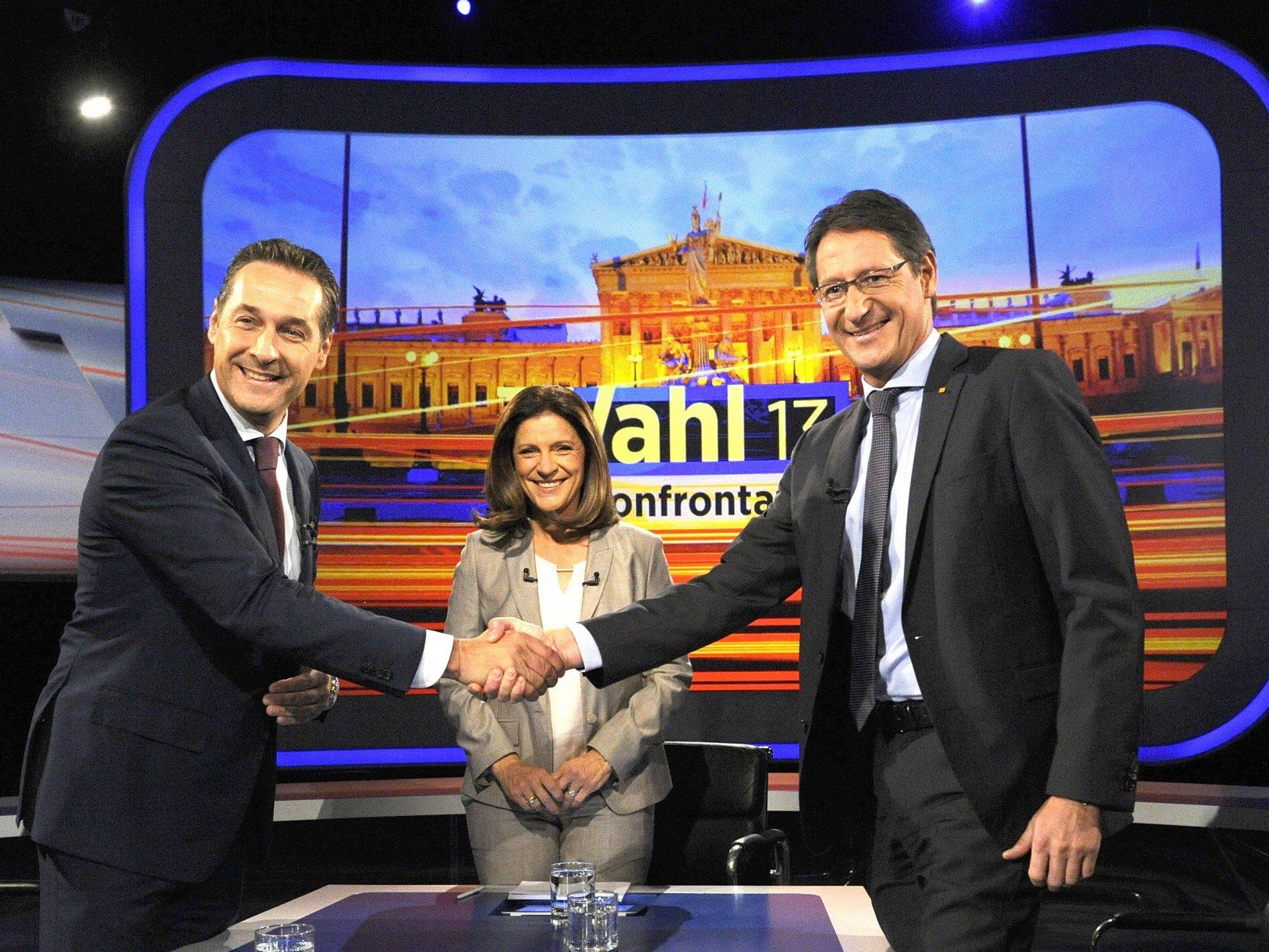 Brüderliches TV-Duell mit Strache und Bucher Brüderliches TV-Duell mit Strache und Bucher