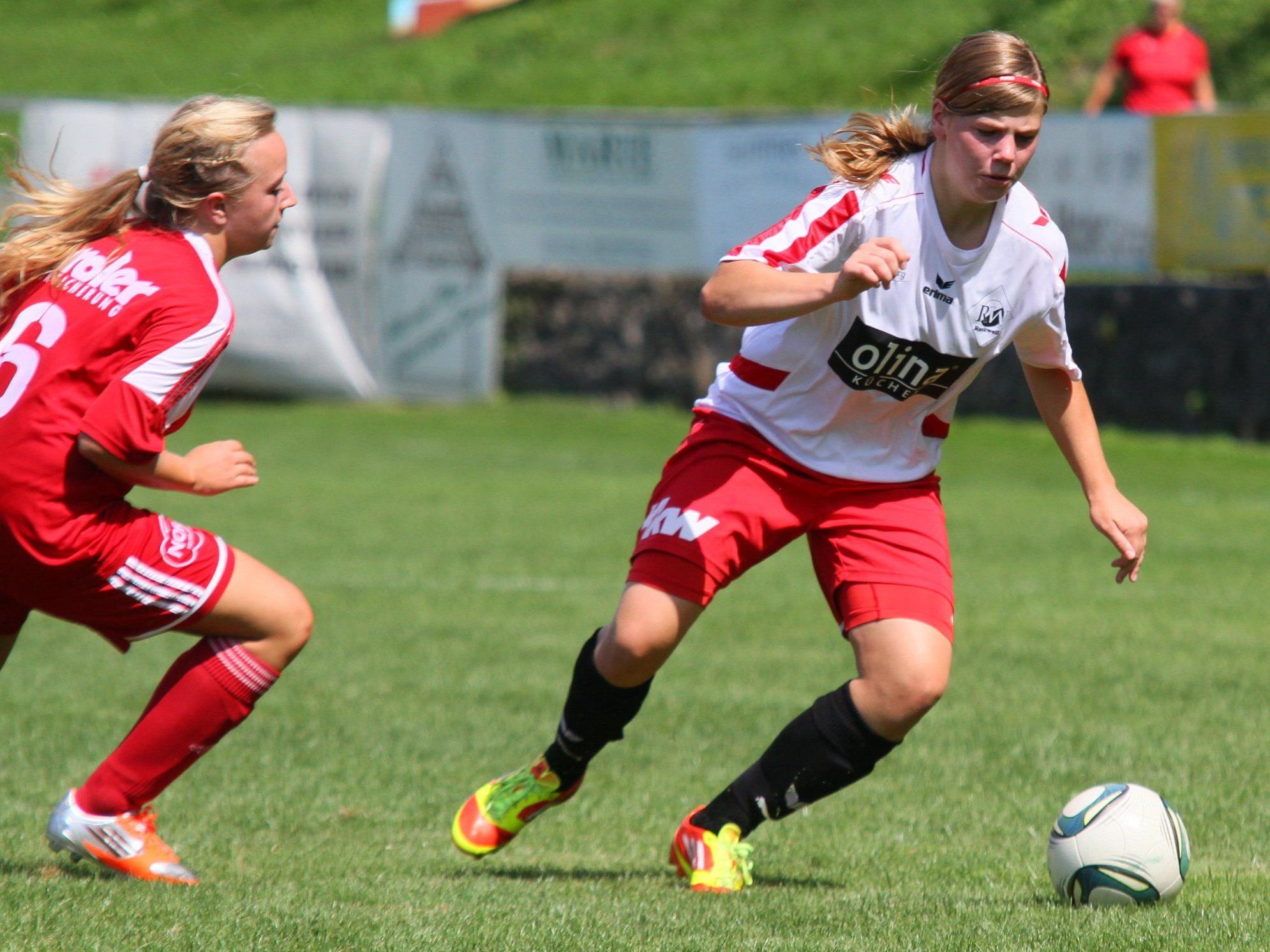 Rankweil-Torjägerin Veronika Vonbrül erzielte im Vorderlandderby beim 3:0-Sieg zwei Treffer.