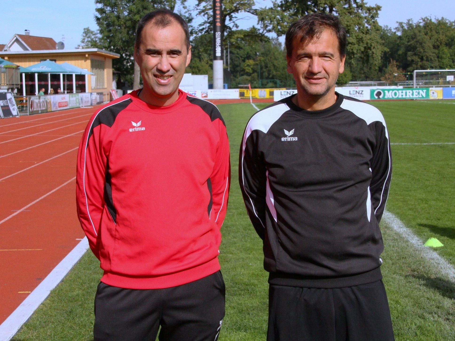 Das neue Trainerduo beim FC Dornbirn: Peter Jakubec und Cotrainer Hans Peter Pircher geben ihr Debüt. Das neue Trainerduo beim FC Dornbirn: Peter Jakubec und Cotrainer Hans Peter Pircher geben ihr Debüt.