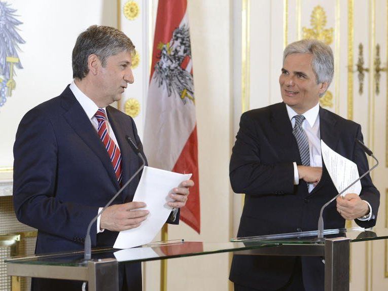 VK Michael Spindelegger und BK Werner Faymann anl. eines Ministerrates VK Michael Spindelegger und BK Werner Faymann anl. eines Ministerrates