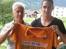 Georg Margreitter mit FC Schruns Nachwuchsleiter Rudi Summer