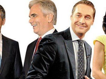 Steigen heute in den Ring: Spindelegger, Faymann, Strache und Glawischnig. Steigen heute in den Ring: Spindelegger, Faymann, Strache und Glawischnig.