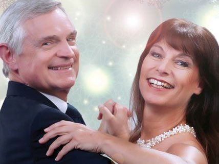 Thomas Schäfer-Elmayer und Claudia Kristofics-Binder machen Werbung für den Eisball. Thomas Schäfer-Elmayer und Claudia Kristofics-Binder machen Werbung für den Eisball.