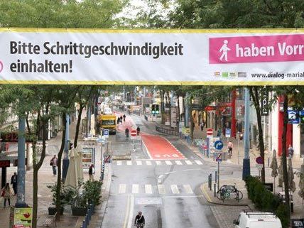 Die Mariahilfer Straße soll auf der ganzen Länge gepflastert werden. Die Mariahilfer Straße soll auf der ganzen Länge gepflastert werden.