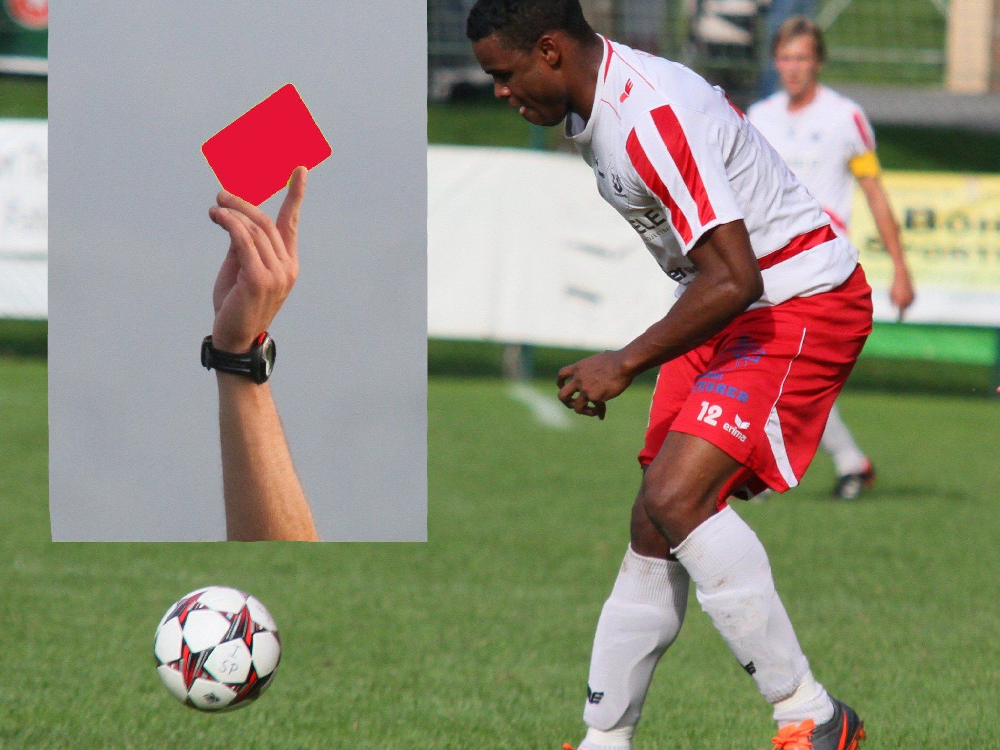 Der Rankweiler Stürmer Rafael Pereira Godoi muss sechs Spiele zuschauen. Der Rankweiler Stürmer Rafael Pereira Godoi muss sechs Spiele zuschauen.
