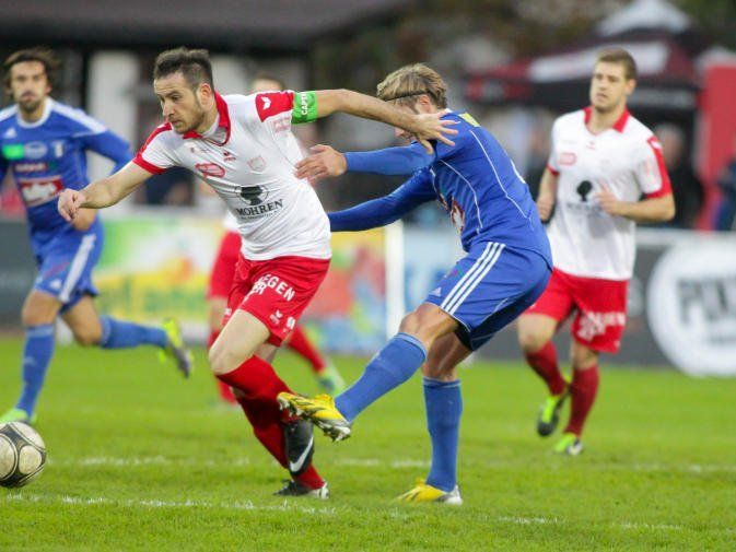 Semih Yasar verwandelte einen Foulelfmeter zum 1:1, aber Dornbirn verlor gegen Kufstein. Semih Yasar verwandelte einen Foulelfmeter zum 1:1, aber Dornbirn verlor gegen Kufstein.