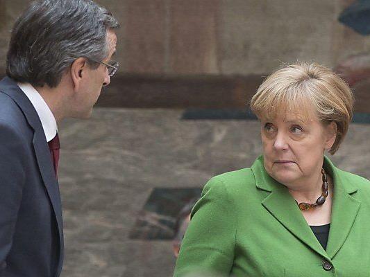 Samaras und Merkel besprechen griechische Finanzen